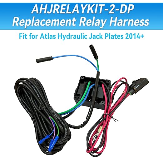 AHJRELAYKIT-2-DP Replacement Relay Harness Jack Plate Wiring Harness for Atlas Hydraulic Jack Plates 2014, T-H Marine AHJRELAYKIT2DP for CMC Jack Plates and Trim Tilt Units