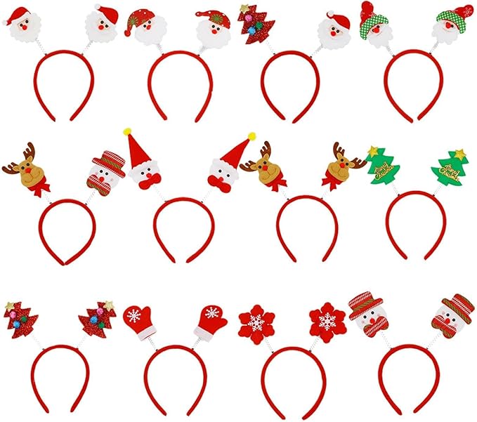 Christmas elk, Santa Claus Tree, Snowman, Snowflake Decoration, Headband, Headband, Clip, Holiday Party