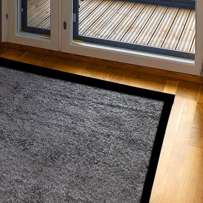 Floor Transition Strip Self Adhesive Flooring Threshold 2" Wide Rubber Transition Strip Vinyl Floor Flat Divider Strip Edge Trim Laminate Floor Gap Covering (20 Ft, Black)
