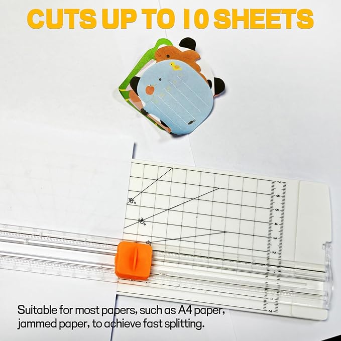 Paper Cutter Slider Mini Small,Paper Trimmer,Papercutter Slicer (Includes 5 Blades )