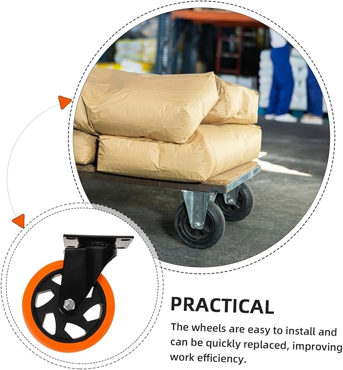 Ergonomic Inch Casters for Furniture Silent Rolling Compact Design Fits Laundry Racks Cabinets