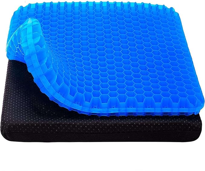 Pampkin TPE Gel Seat Cushion – Ergonomic Pain Relief for Sciatica, Tailbone, Hip & Lower Back Pain – Breathable, Washable Cover – Ideal for Office, Car, Wheelchair, Stadium & Long Sitting Relief