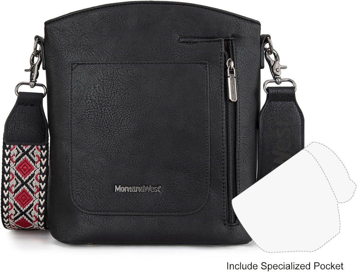 Montana West Double Compartments Cross Body Bag for Women with Adjustable Strap and Specialized Pocket
