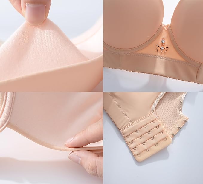 Women's Push-up Bra Soft Padedd Wireless Comfortable Cotton Support Bras Everyday Lingerie