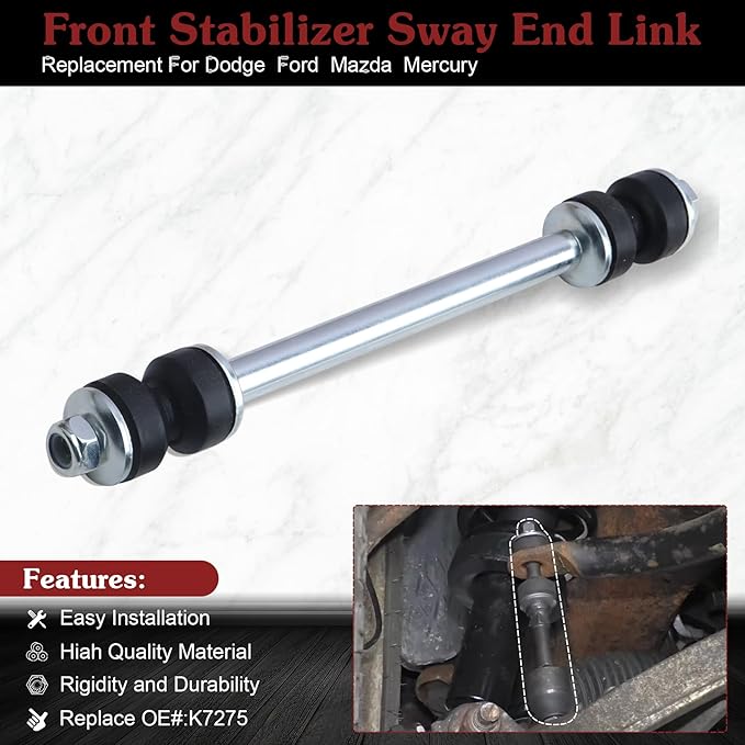 K7275 Sway Bar Link - Front Stabilizer End Link Compatible with 1994-2001 Dodge Ram 1500/2500/3500?1995-2010 Ford Explorer?2001-2010 Ford Explorer Sport Trac?1998-2011 Ford Ranger