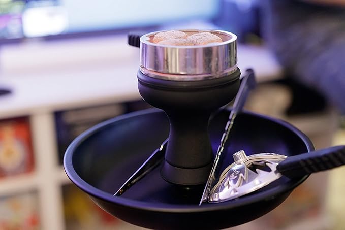 Silicone Hookah Bowl - Kitosun Silicone Phunnel Bowl with Big Hole - Durable Shisha Bowl Black Color - Right Replacement for Clay&Ceramic Bowls 3.5" Tall