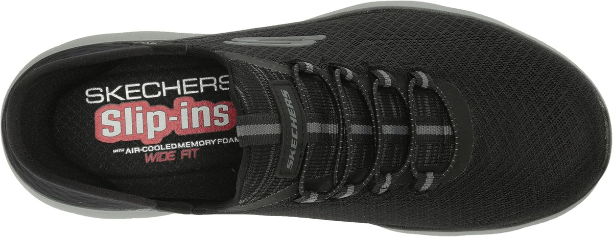 Skechers Hands Free Slip-ins: Summits - High Range, with secure heel, cushioned memory foam, and machine-washable mesh upper.