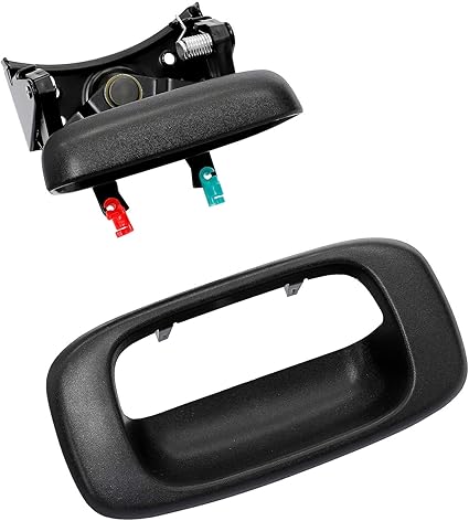 Tailgate Handle Latch and Bezel Trim with Rod Clips for 1999-2007 Chevy Silverado GMC Sierra 1500 2500 3500 Replaces 15997911, 15228539, 15228541, 15228540