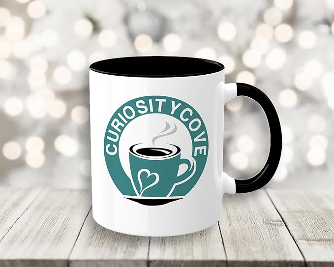 Sublimation Mugs 11 Oz, Black Inner Handle - Premium Coffee Cups for Heat Press Projects - Versatile Coffee Mug Design Ideal for Personalized Creations, 1 Piece Set