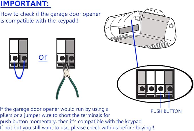 IP68 Waterproof Universal 12V 24VDC Metal Case Digital Wired Keypad for Garage Door, Gate Opener and Access Control Systems