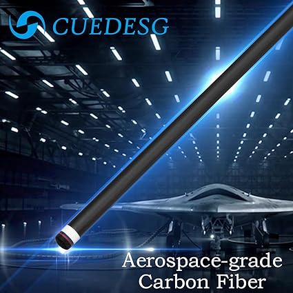 Carbon Fiber Pool Cue Stick 10.5mm11.8mm12.5mm,Low Deflection Pool Stick with Rare Wood Butt,Professional Cue Stick with Box Case