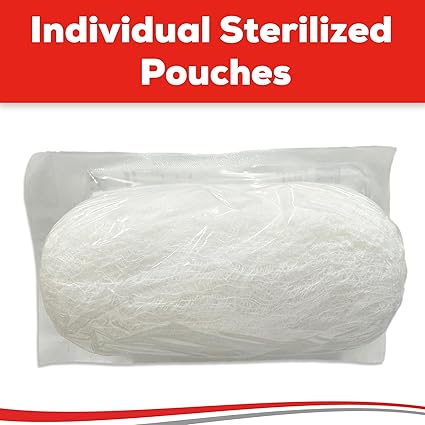 Kerlix Gauze Bandage Rolls - 4 12 in x 4.1 Yds, 6 Ply - 6 Single Sterile Pocuhes- Extra Absorbency - Latex Free, Hospital Grade Cotton Fluff Bandage Wrap Krinkle Style - for Wound Care First Aid