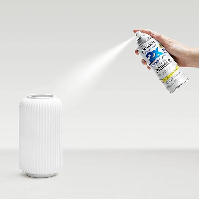 Rust-Oleum 334019 Painter's Touch 2X Ultra Cover Primer Spray, 12 oz, Flat White