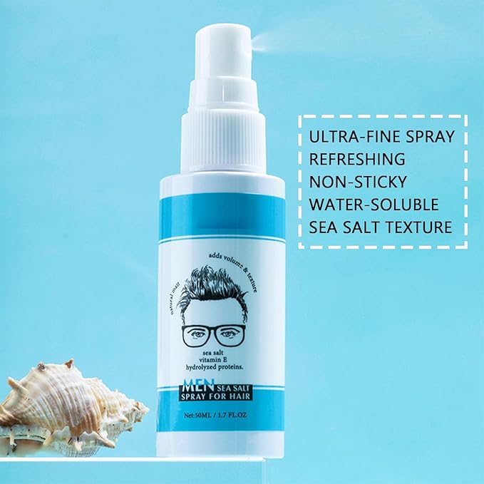 Volumizing Sea Salt Spray for Hair, Natural & Organic Texturizing Beach Hair Spray for Men and Women, Texture, Hold, and Volume Hair Spray, Texturizing & Volumizing Beach Waves Spray for Hair
