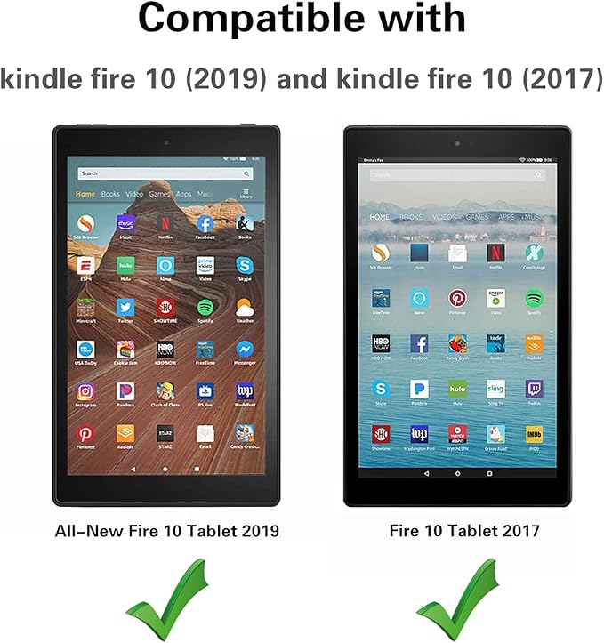 Case for Fire HD 10 Tablet (7th and 9th Generation, 2017 and 2019 Release) - Slim Folding Stand Cover with Auto Wake/Sleep .NOT for 2021 Released 11th Generation fire HD10 (Butterfly)