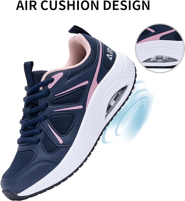 AOV Women Arch Support Walking Shoes Orthotic Sneakers for Plantar Fasciitis Foot and Heel Pain Relief Tennis Shoes, Size 5.5-11