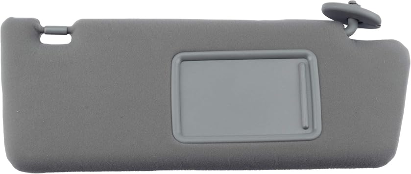 Dasbecan Right Passenger Side Sun Visor Compatible with Toyota Tacoma 2005 2006 2007 2008 2009 2010 2011 2012 2013 2014 2015 Visor Assembly Without Light 74310-04081-B0 Gray