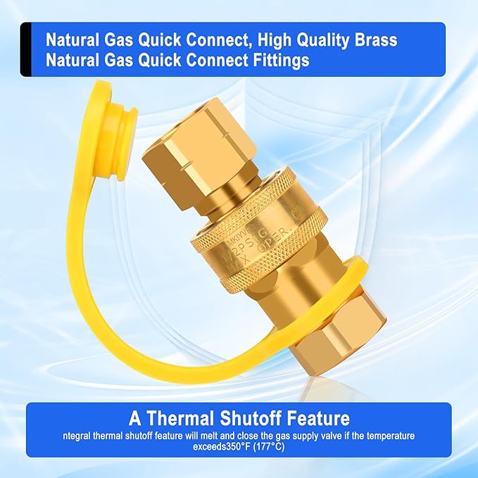 ?uue/?uui" Natural Gas Quick Connect, Hose Quick Connect,Natural Gas Quick Connect Fittings, Propane Quick Connect Fittings,for Generator,Grills,Patio Heaters, and Other Gas-Powered Equipment, Etc.