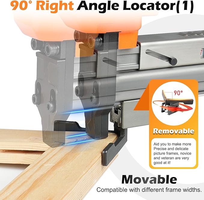 V1015 30 Gauge Pneumatic Picture Frame Nailer, 13/32-Inch Crown V Nailer, 3/16-Inch to 19/32 -Inch Length V-nails Picture Frame Joiner V Nail Gun For Picture Frames (Nail Gun Only)