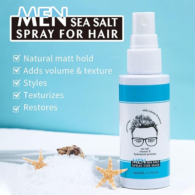 Volumizing Sea Salt Spray for Hair, Natural & Organic Texturizing Beach Hair Spray for Men and Women, Texture, Hold, and Volume Hair Spray, Texturizing & Volumizing Beach Waves Spray for Hair