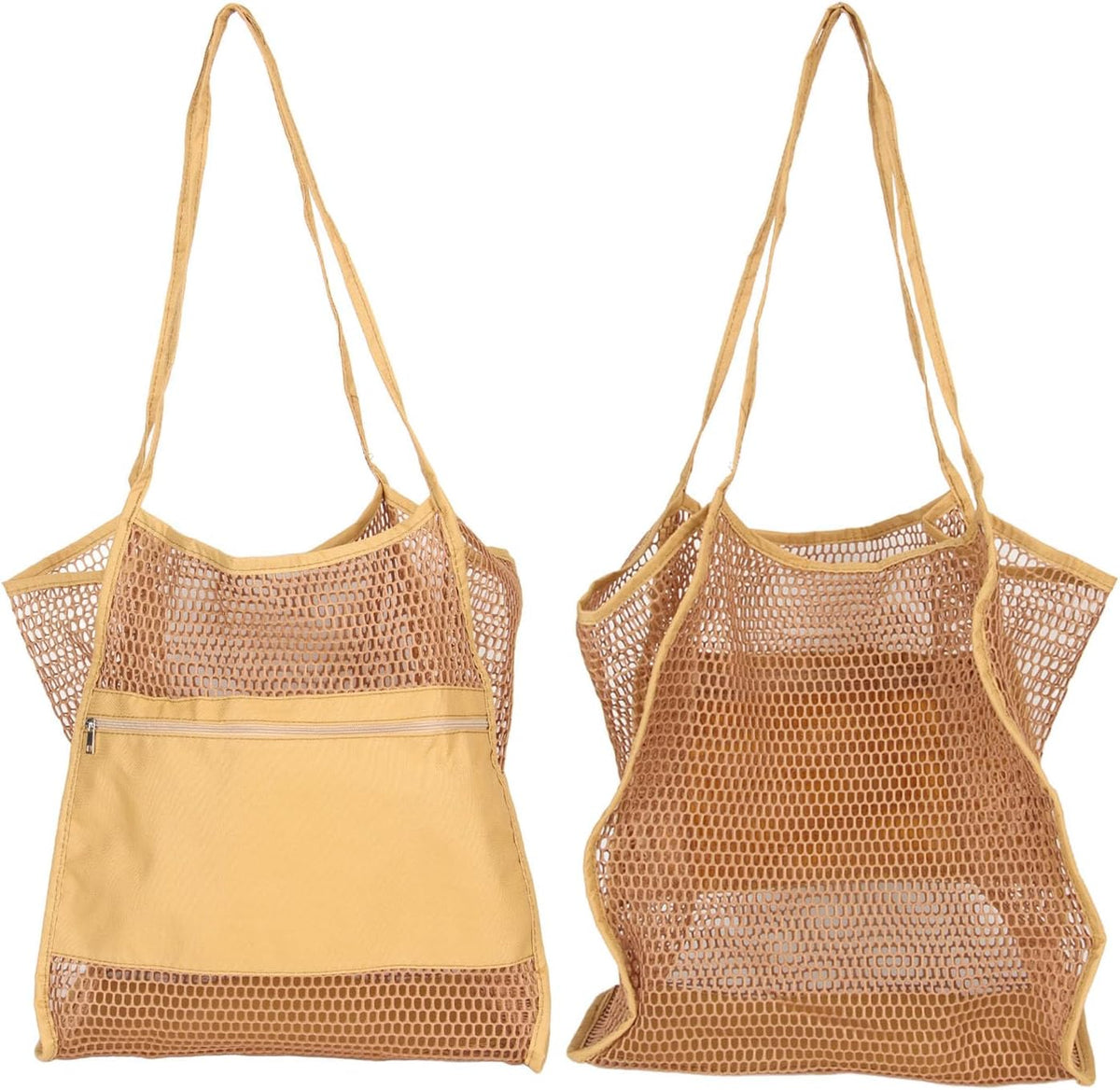 Mesh Beach Bag for Women Oxford Cloth Foldable Lightweight Mesh Shoulder Handbag for Vacation Travel Pool