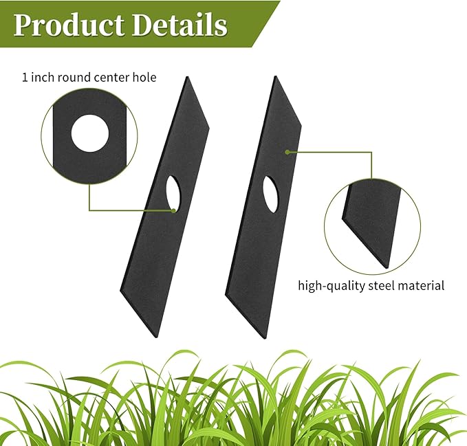 613223 Edger Blades Compatible with Stihl Ryobi Echo Craftsman Troy-Bilt Edgers 7-12" Replacement Blades for String Trimmer Edger Attachment, Replace 720237001, 791-613223B, 4133-713-4102, 4 Pack