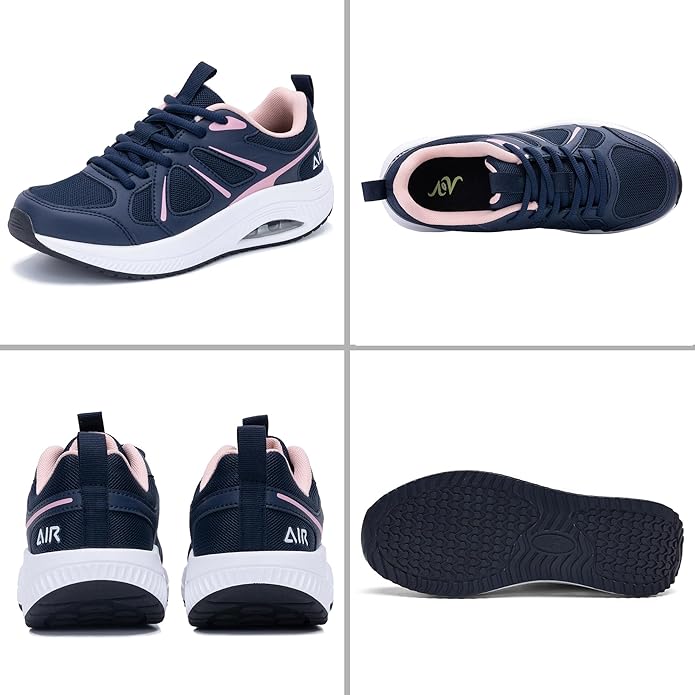 AOV Women Arch Support Walking Shoes Orthotic Sneakers for Plantar Fasciitis Foot and Heel Pain Relief Tennis Shoes, Size 5.5-11