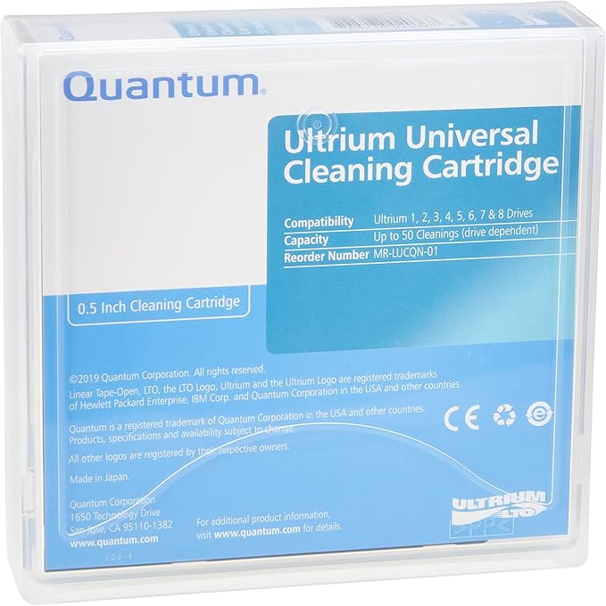 Quantum LTO Ultrium x 1 - Cleaning Cartridge (MR-LUCQN-01), Black