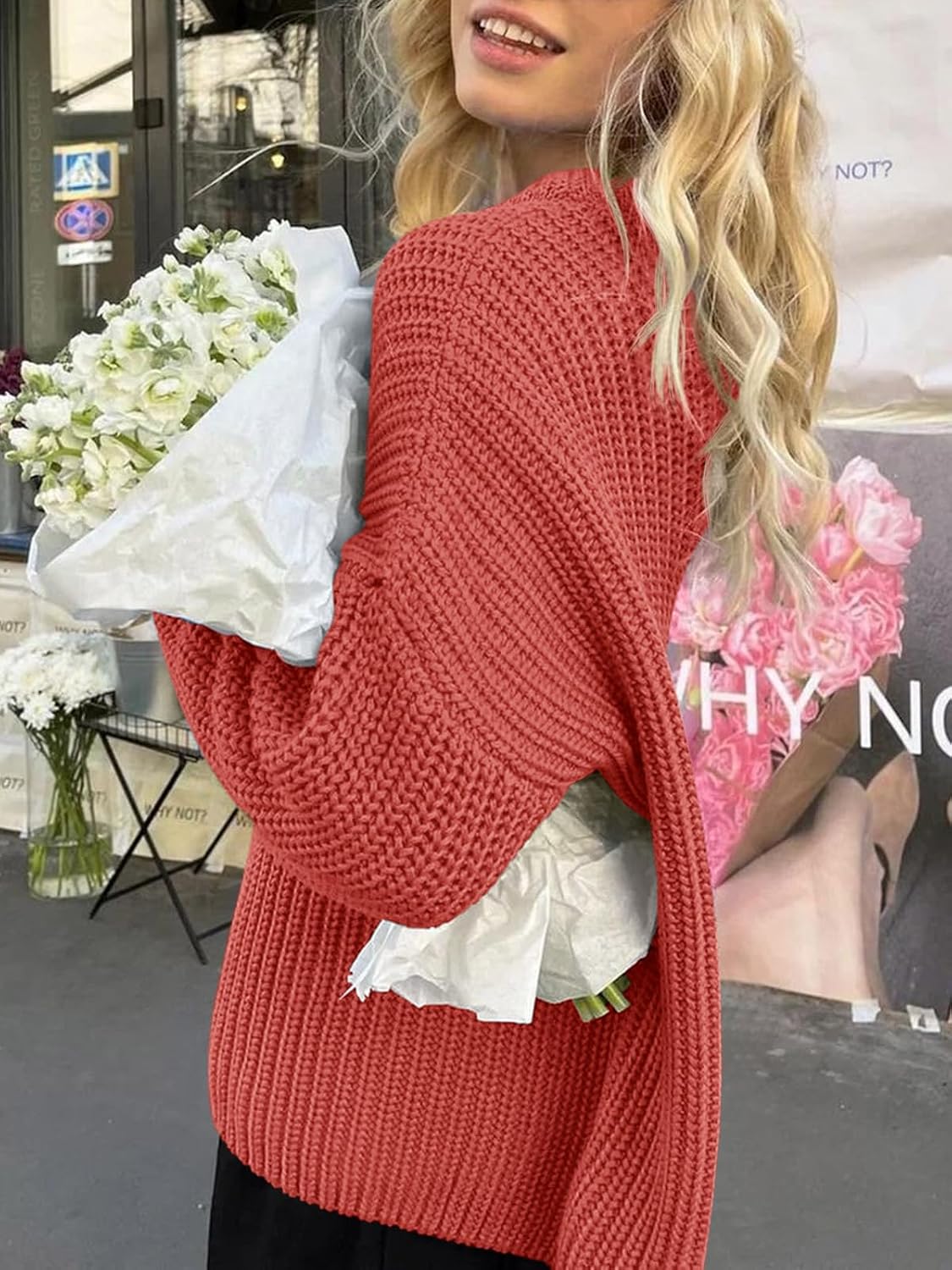 Saodimallsu Womens Oversized Sweater Long Sleeve Crewneck Ribbed Knit Pullover 2025 Fall Casual Chunky Trendy Sweaters.