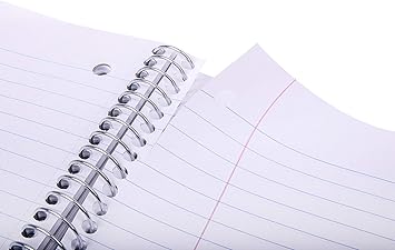 Mintra Office Durable Spiral Notebooks, 1 Subject, (White, College Ruled 3 pack), 100 Sheets, Poly Pocket, Moisture Resistant Cover, Strong Chipboard back, For School, Office, Business