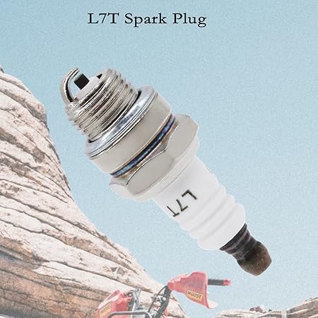 Spark Plug L7T Fit for 2 Stroke 33cc 43cc 47cc 49cc ATV Mini Pocket Bike Quad Scooter Chainsaw Trimmer Brushcutter Strimmer Lawn Mower BM6A Echo Wacker Kawasaki.(1 Pcs)