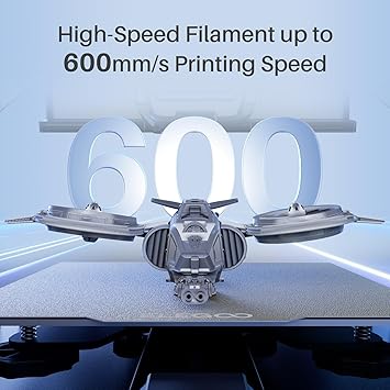 ELEGOO Rapid PLA Plus Filament 1.75mm White 1KG, PLA 3D Printer Filament for 30-600 mms High Speed Printing, Dimensional Accuracy - 0.02 mm, 1kg Cardboard Spool(2.2lbs)