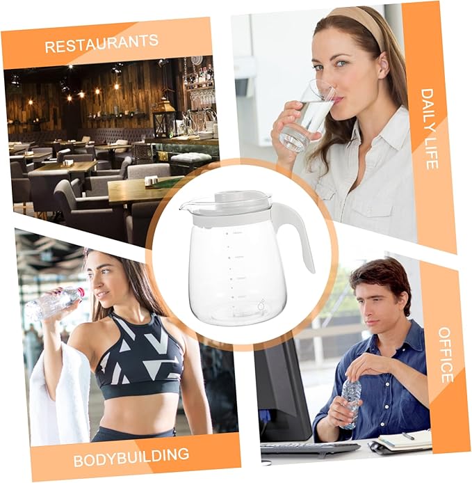 Large Glass Tea Pot Set Cold Water Bottle No Rust Stovetop Tea Kettle for Hot or Cold Beverages