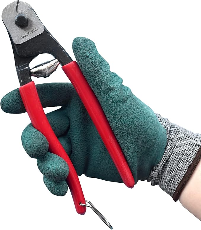 TOOLEAGUE Heavy Duty Cable Wire Cutters, 8 Inches Stainless Steel Wire Rope Cutter for Cable Deck Railing, Decking, Wire Seals,Aircraft Bicycle