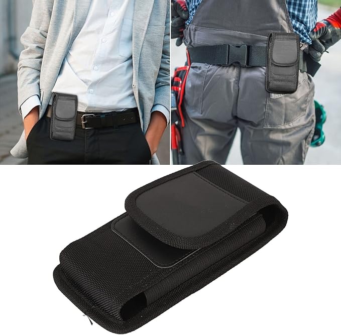 Cell Phone Purse, Nylon Belt Clip Phone Pouch with Card Slot Phone Holder Fits for 11.9cm/4.7in to 15.5cm/6.1in Smart Phones