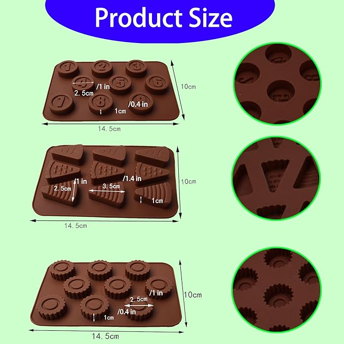 Kids' Complete Oven Pan Set Compatible with Easy Bake Ultimate Oven,Accessories for Cooking Easy Bake Oven Mixes,Includ Round flower style, round number style, triangular cake style?circle pan.