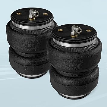 2Pcs Universal Air Ride Suspension Spring Bags Double Bellow Standard 5000 lbs for ChevyGMCRamFord Trucks Air Suspension Bags Kit (7X2B5813)