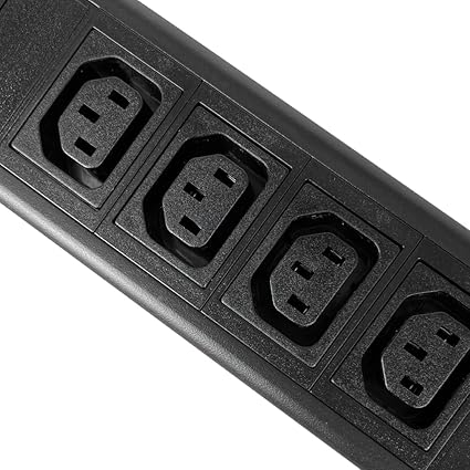 Metered-Breaker-Surge Protection PDU, 240V, L6-50P, 50A, 12000W, 4 C13 & 4 C19 Outlets, Rack Mount