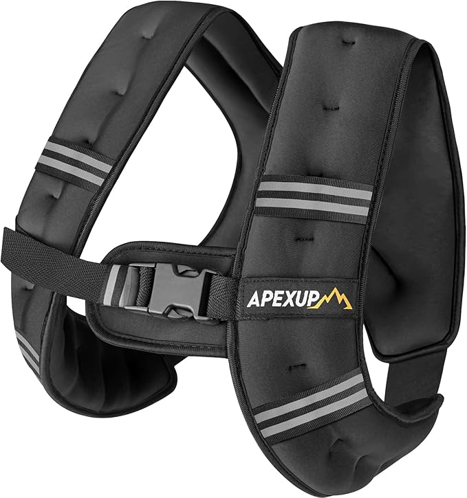 APEXUP Weighted Vest with 10lbs Weights and Reflective Stripe, Weight Vest Men Women for Workout, Strength Training, Running