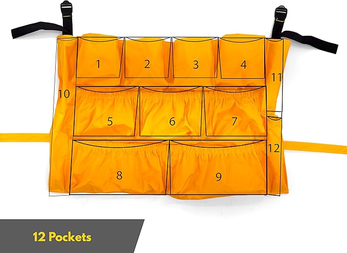 Trash Can Caddy Bag Fits 32-48 Gallon Can 12 Pockets Large Round and Square Trash Cans.