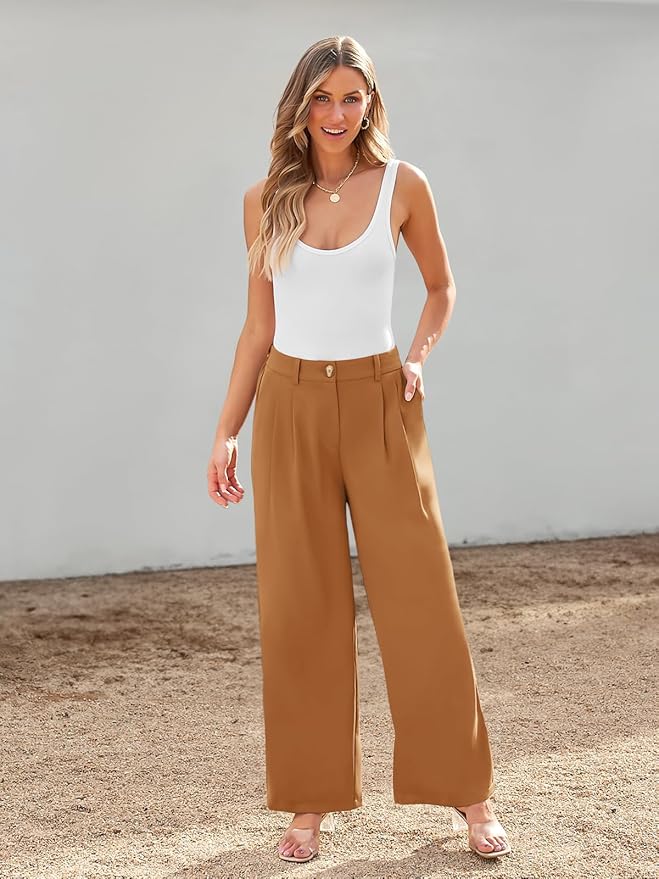 LILLUSORY Wide Leg Dress Pants Women's High Waisted Dressy Trousers