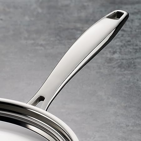 Tramontina Tri-Ply Clad Stainless Steel 2-Quart Sauce Pan with Lid, Induction-Ready, Dishwasher-Safe, NSF-Certified, Made in Brazil