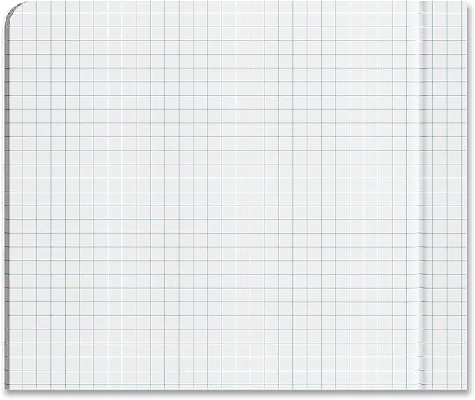 Universal Quad Rule Composition Book, Quadrille Rule (4 sq/in), Black Marble Cover, (100) 9.75 x 7.5 Sheets