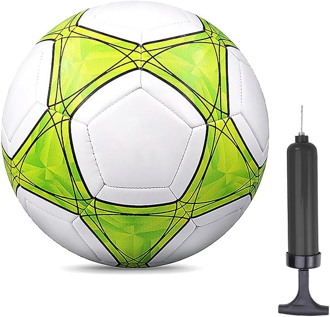 Soccer Ball Size 3,4,5 Soft PU for Practice Training Gift Boys Girls Kid Come with Pump and Needle
