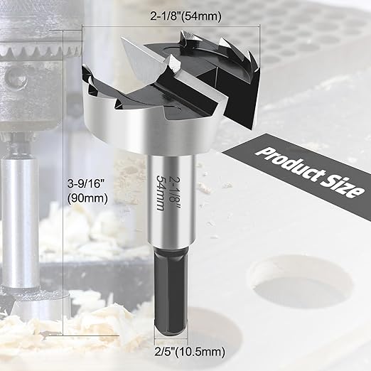 2-18 Inch Forstner Bit for Woodworking,2-18" Forstner Drill Bit for Wood,Wood Drill Bit Woodworking Hinge Cutter Tool for Wood Plywood Plastic