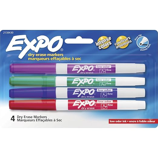 Expo Low-Odor Dry Erase Fine Tip Markers