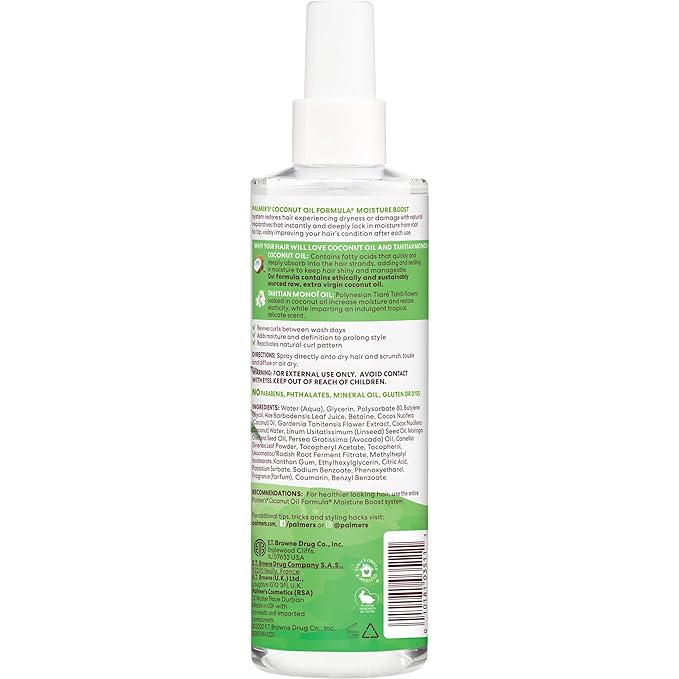 Palmer's Coconut Oil Formula Moisture Boost Curl Refresher Spray, 8.5 Ounce