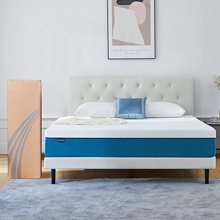IYEE NATURE Queen Mattress, 10 inch Queen Gel Memory Foam Mattress in a Box, with CertiPUR-US Beds Mattresses Medium Firm Queen Foam Mattress for Sleep Mattress Queen Size 60 80 10 inch