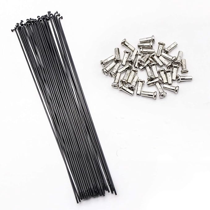 SENQI Bicycle SteelStainless Steel Spokes 80mm-297mm with Copper Cap 36pcs