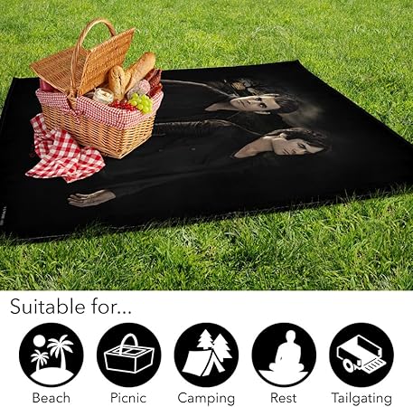 LOGOVISION Vampire Diaries Picnic Outdoor Blanket, 50"x60" Brothers, Foldable Blanket for Picnic, Beach, Camping, Park, Tailgate